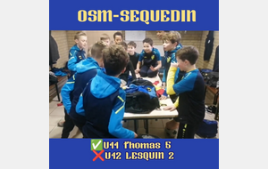 Seq.U11 Thomas reçoit LESQUIN US