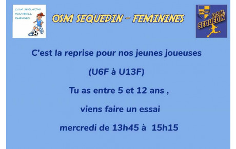 Reprise pour les U6F / U13F
